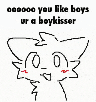 oooooo you like kissing boys ur a boykisser ≽^•⩊•^≼